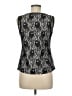 Ann Taylor 100% Polyester Floral Black Sleeveless Blouse Size M - photo 2