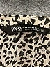 Zara Silver Black Long Sleeve Blouse Size XS - photo 7