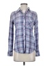 Rails 100% Rayon Plaid Blue Long Sleeve Button-Down Shirt Size XS - photo 1