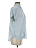 Lola River Stripes Blue Short Sleeve Button-Down Shirt Size S - photo 4