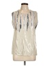 Zara Collection Metallic Silver Sleeveless Blouse Size L - photo 1