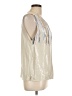 Zara Collection Metallic Silver Sleeveless Blouse Size L - photo 4