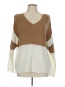 Venti6 Color Block Brown Tan Pullover Sweater Size M - photo 1