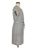 Bellezza 100% Rayon Stripes Gray Casual Dress Size M - photo 4