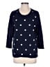 Croft & Barrow 100% Cotton Polka Dots Blue Pullover Sweater Size M - photo 1