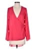 ASOS 100% Polyester Pink Long Sleeve Blouse Size 6 - photo 1