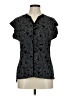 Diana Belle Black Short Sleeve Blouse Size M - photo 1