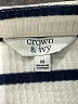 Crown & Ivy Stripes Ivory Long Sleeve Blouse Size M - photo 6