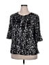 Buckhead Betties Black 3/4 Sleeve Blouse Size XXL - photo 1