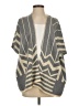 La Fee Verte Chevron-herringbone Gray Poncho Size S - photo 1