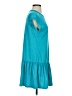 Assorted Brands Solid Teal Casual Dress Size XS - photo 4