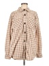 Maurices 100% Polyester Checkered-gingham Tan Brown Jacket Size M - photo 1