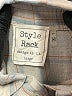 Style Rack Plaid Tan 3/4 Sleeve Button-Down Shirt Size L - photo 7