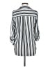 BCX 100% Polyester Stripes Silver 3/4 Sleeve Blouse Size M - photo 2