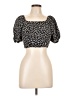 Shein 100% Polyester Black Short Sleeve Top Size 4 - photo 1
