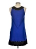 Express 100% Rayon Color Block Blue Cocktail Dress Size S - photo 2