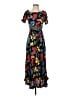RIXO for Target 100% Rayon Floral Blue Casual Dress Size 2 - photo 1