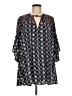 Umgee Floral Paisley Blue 3/4 Sleeve Blouse Size M - photo 1