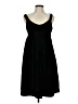 Lands' End Canvas 100% Polyester Solid Black Casual Dress Size 8 - photo 1