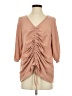 Assorted Brands Tan 3/4 Sleeve Blouse Size S - photo 1