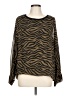 Joan Vass 100% Polyester Animal Print Brown Pullover Sweater Size L - photo 1