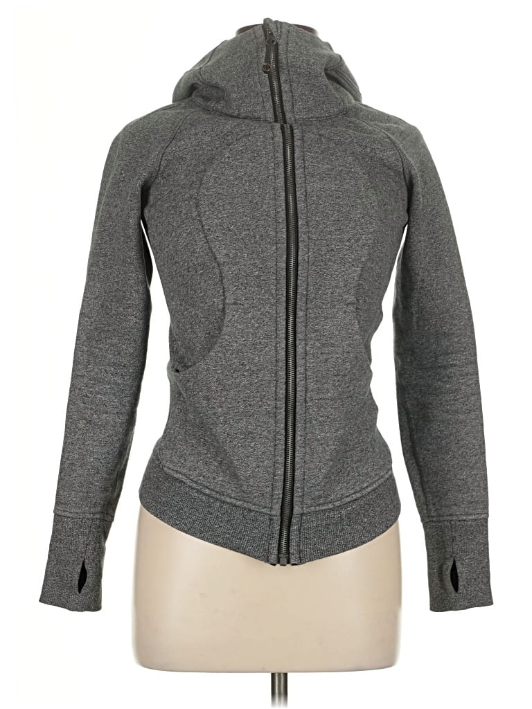 Pre-owned Lululemon Athletica Zip Up Hoodie In Gray