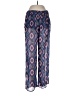 Derek Heart Print Blue Casual Pants Size L - photo 1