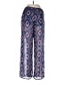 Derek Heart Print Blue Casual Pants Size L - photo 2