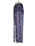 Derek Heart Print Blue Casual Pants Size L - photo 5