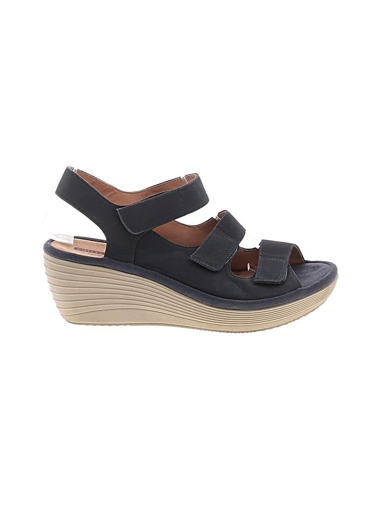 Pre-owned Clarks Wedges In Blue