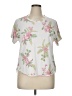 Assorted Brands Floral Ivory Short Sleeve T-Shirt Size XL - photo 1