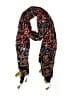 Unbranded 100% Rayon Paisley Black Burgundy Scarf One size - photo 1