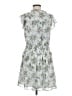 Ann Taylor LOFT 100% Polyester Floral Gray Casual Dress Size M - photo 2
