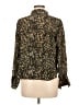 Never A Wallflower Animal Print Gold Long Sleeve Blouse Size M - photo 2
