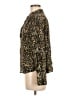 Never A Wallflower Animal Print Gold Long Sleeve Blouse Size M - photo 5