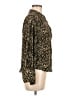 Never A Wallflower Animal Print Gold Long Sleeve Blouse Size M - photo 4