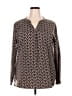 Timeson 100% Polyester Brown Long Sleeve Blouse Size XXL - photo 1