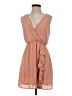 Buttons 100% Polyester Tan Cocktail Dress Size S - photo 1