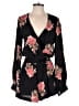 Blue Life 100% Rayon Floral Black Romper Size S - photo 1