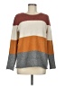 Pinque Color Block Orange Pullover Sweater Size M - photo 1