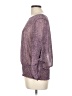 MICHAEL Michael Kors 100% Polyester Purple 3/4 Sleeve Top Size L - photo 5