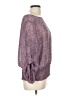 MICHAEL Michael Kors 100% Polyester Purple 3/4 Sleeve Top Size L - photo 4