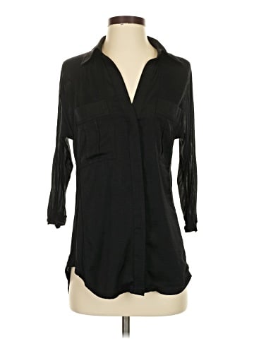 BCBGMAXAZRIA 3/4 Sleeve Button-Down Shirt (view 1)