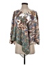 Chico's 100% Polyester Paisley Tan Cardigan Size Sm - Med - photo 1