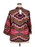 Buckhead Betties 100% Polyester Print Red 3/4 Sleeve Blouse Size XXL - photo 2