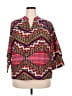 Buckhead Betties 100% Polyester Print Red 3/4 Sleeve Blouse Size XXL - photo 1