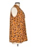 CAbi 100% Polyester Animal Print Orange Sleeveless Blouse Size L - photo 4