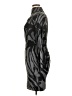 Tory Burch 100% Silk Graphic Gray Cocktail Dress Size S - photo 5