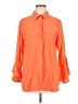 Boho Chic Orange 3/4 Sleeve Button-Down Shirt Size M - photo 1