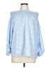 Shein Blue 3/4 Sleeve Blouse Size L - photo 1